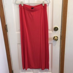 NWT The Limited Red Side Slit Maxi Skirt